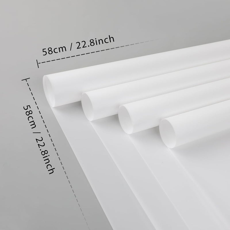 FUHITIM 20 Sheets Flower Wrapping Paper -Waterproof Floral Bouquet Wrapping Paper Used for DIY Crafts, Gift Packaging, Florist Supplies Packaging Paper for Wedding Birthday Gift (White) - Image 2